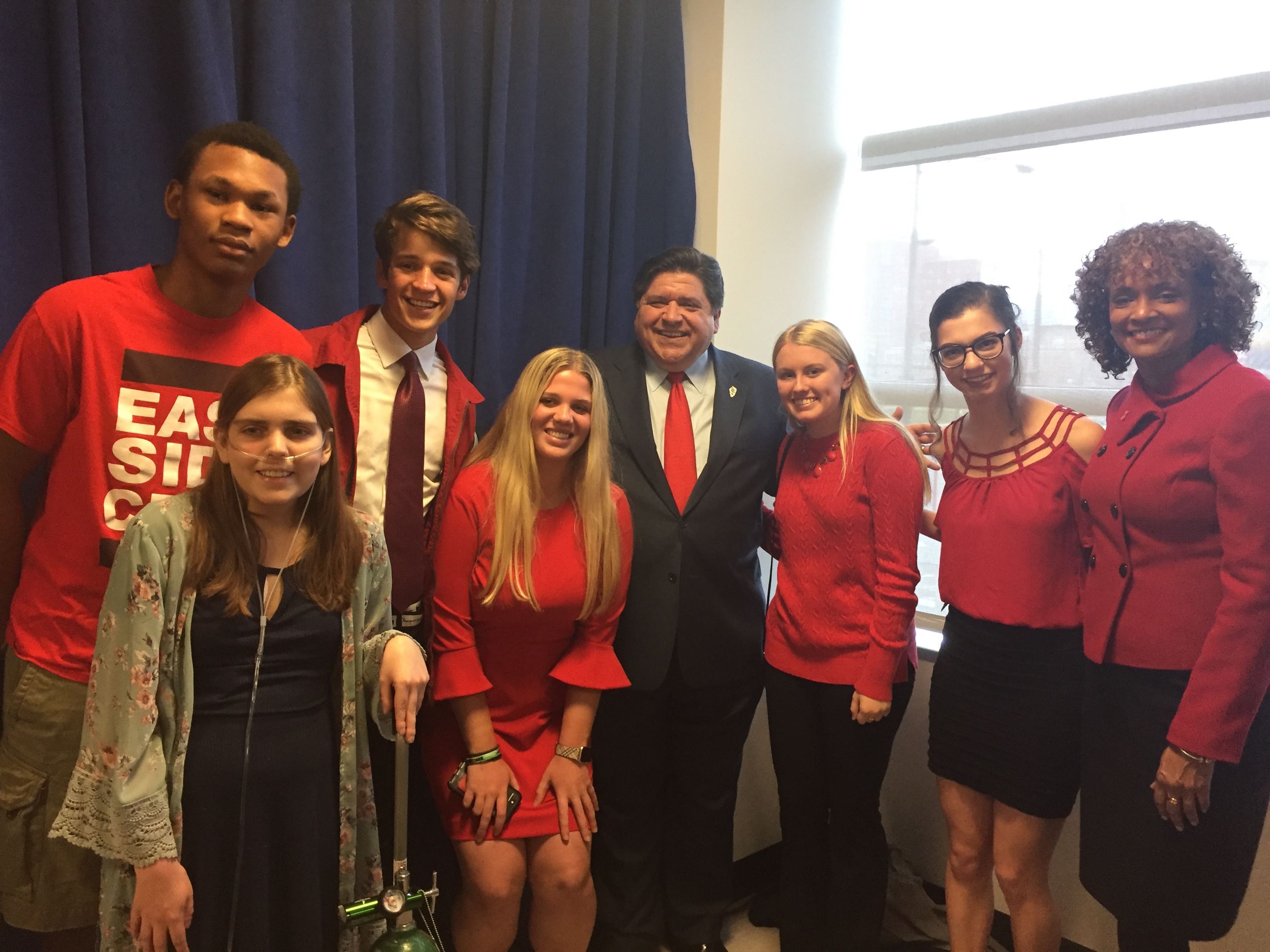Teens attending the signing of the Tobacco 21 law with Governor JB Pritzker.