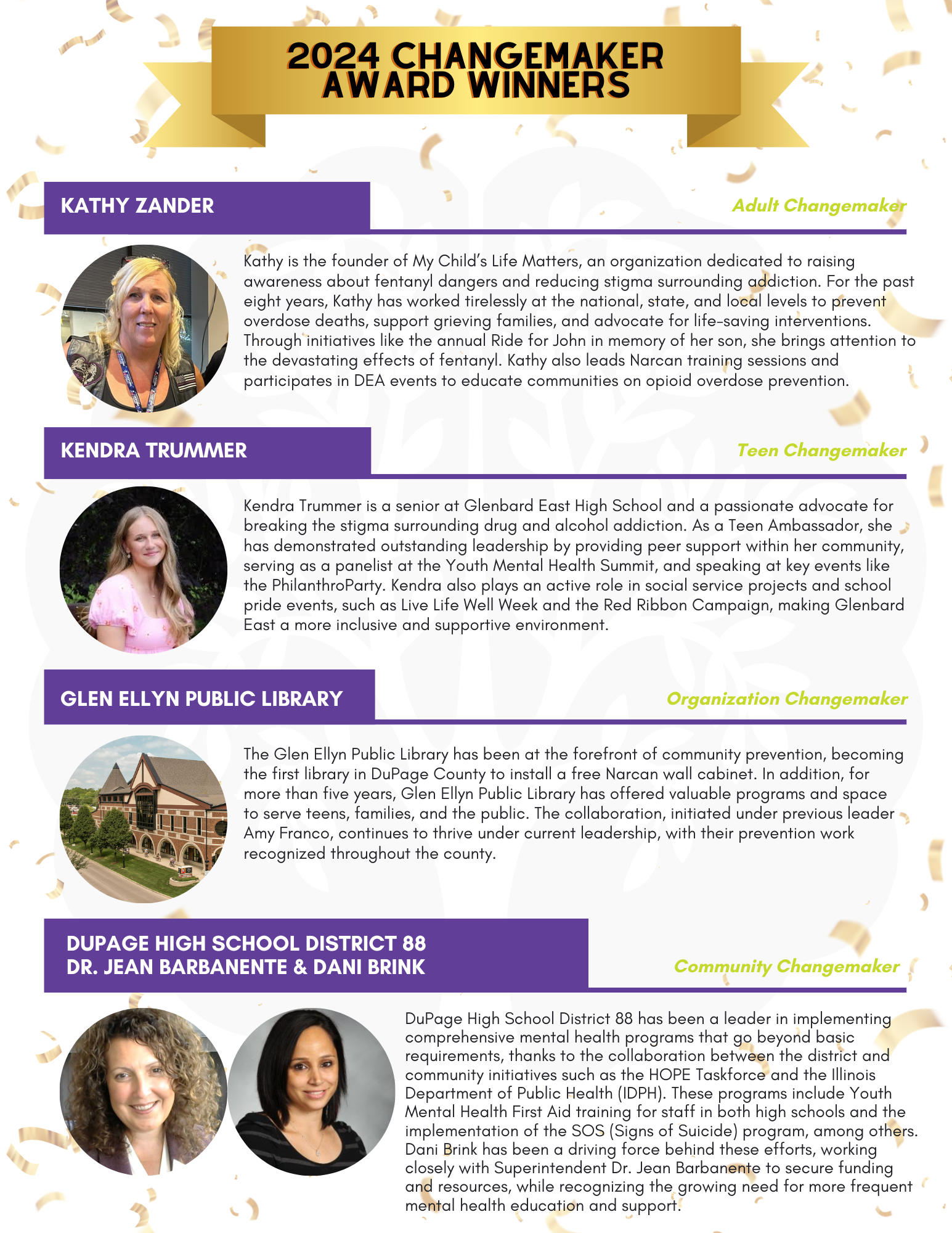 Changemaker Award Winners